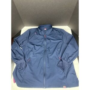 Koi Women's Lite Stretch Scrub Full Zip Jacket Navy Blue Style 459 Size 2XL
